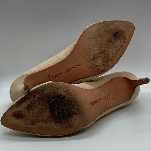 Rebecca Minkoff tan suede leather heels. - Picture 8 of 8